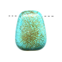 40x50mm Blue Chalk Turquoise (Magnesite) TRAPEZOID CABOCHON Pendant/Focal Bead