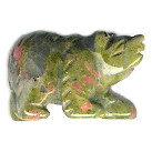 14x20mm 3-D Unakite BEAR Animal Fetish Pendant/Focal Bead