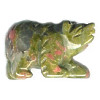 14x20mm 3-D Unakite BEAR Animal Fetish Pendant/Focal Bead