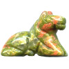 12x18mm 3-D Unakite HORSE Animal Fetish Bead