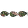 7x11mm Unakite Carved LEAF Beads