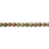 3mm Unakite ROUND Beads - 8" Strand