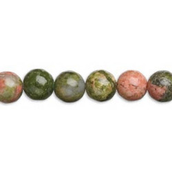 8mm Unakite ROUND Beads