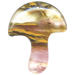 42x52mm Volcano Cherry Quartz Carved MUSHROOM Pendant/Focal Bead