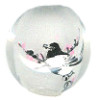 *VINTAGE* Lampwork Glass Inside-Painted ROUND Bead