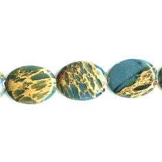 15x20mm Variscite Flat OVAL Beads