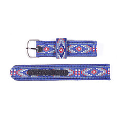 1/2"  Woven Cloth Western Blue Diamond WATCH BAND Set