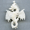 30x40mm Carved Bone DRAGON Pendant/Focal Bead