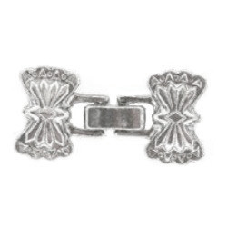 1-1/2" Silvertone Pewter 3-Hole Southwestern Butterfly Snap-Lock CLASP