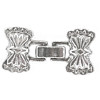 1-1/2" Silvertone Pewter 3-Hole Southwestern Butterfly Snap-Lock CLASP