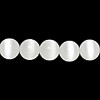 8mm A-Grade White Catseye ROUND Beads