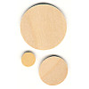 3/8" to 1-1/4" Assorted Flat Wooden CIRCLE Cutouts - Unfinished