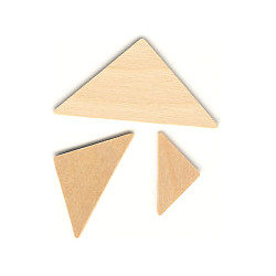 1" to 1-1/2" Assorted  Flat Wooden TRIANGLE Cutouts - Unfinished