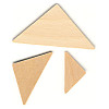 1" to 1-1/2" Assorted  Flat Wooden TRIANGLE Cutouts - Unfinished