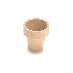 Darice Craftwood  1-15/16" x 1-7/8" Wooden FLOWER POT - Unfinished