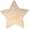 2-1/4" Sculptured Wooden PUFFY STAR - Unfinished