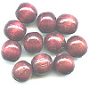 11-12mm Redwood Stained Natural ROUND Wood Beads