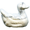 23x26mm White Howlite 3-D DUCK Animal Fetish Bead