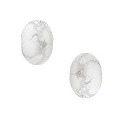10x14mm White Howlite OVAL CABOCHONS