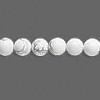 3mm White Howlite ROUND Beads - 8" Strand