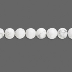 6mm White Howlite ROUND Beads