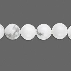 8mm White Howlite ROUND Beads