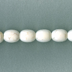 17x22mm White Magnesite Jumbo OVAL/BARREL Beads