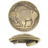 11mm dia. Gold Plated 3-Hole  Buffalo Nickel WATCH FLANGE Components