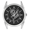 1-1/5" (30mm) Silvertone & Black Kokopelli WATCH FACE Component