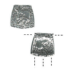 20x20mm Antiqued Silvertone 3-Loop Southwestern Kokopelli WATCH FLANGE Components