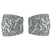 20x20mm Antiqued Silvertone 3-Loop Southwestern Kokopelli WATCH FLANGE Components