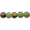 8mm Yellow Dragon Vein Agate ROUND Beads