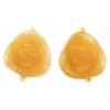15mm Yellow Malaysia Jade (Chalcedony) Carved Floral ROSE Beads