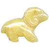 15x26mm Yellow Agate RAM/BIGHORN SHEEP Animal Fetish Bead