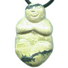 23x38mm Yellow Turquoise (Flat-Back) GODDESS Pendant/Focal Bead