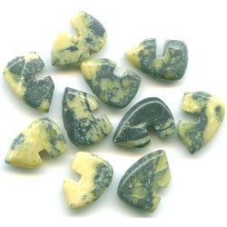 8x12mm Yellow Turquoise Zuni BEAR Animal Fetish Bead